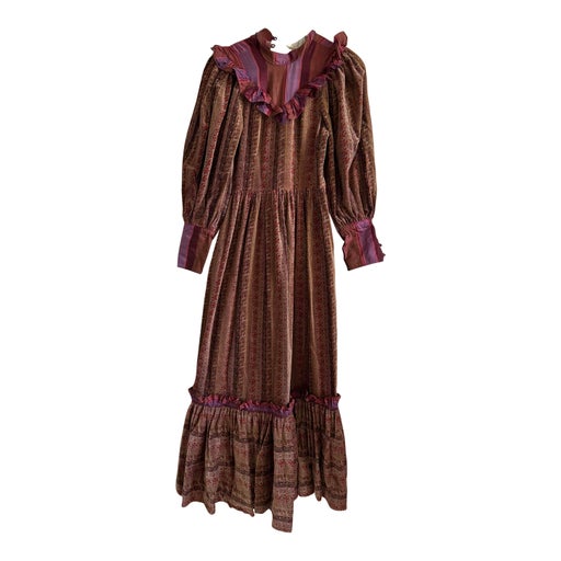 70's velvet and silk dress