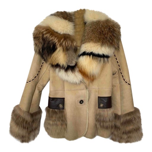 Shearling and fur jacket