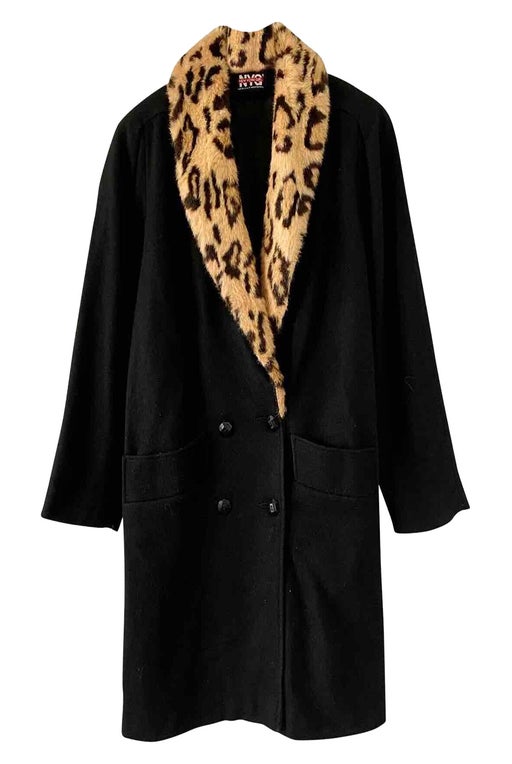 Leopard collar coat