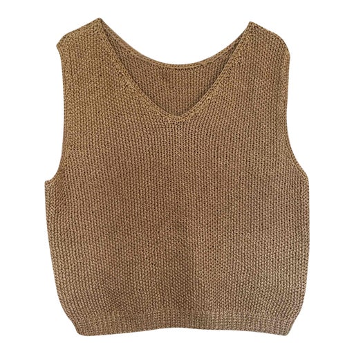 Sleeveless cotton sweater