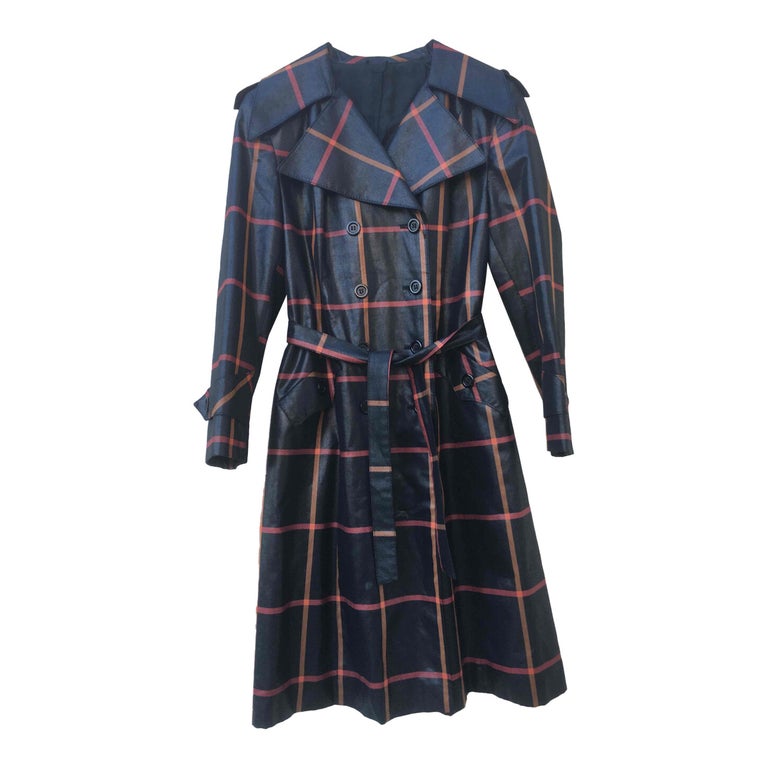 Trench carreaux pour femme Imparfaite