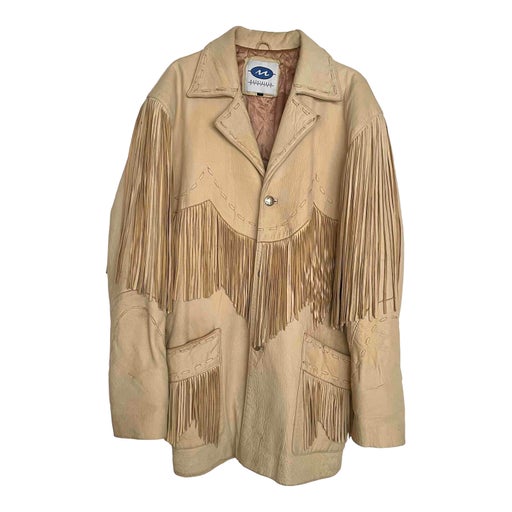 Fringed leather jacket