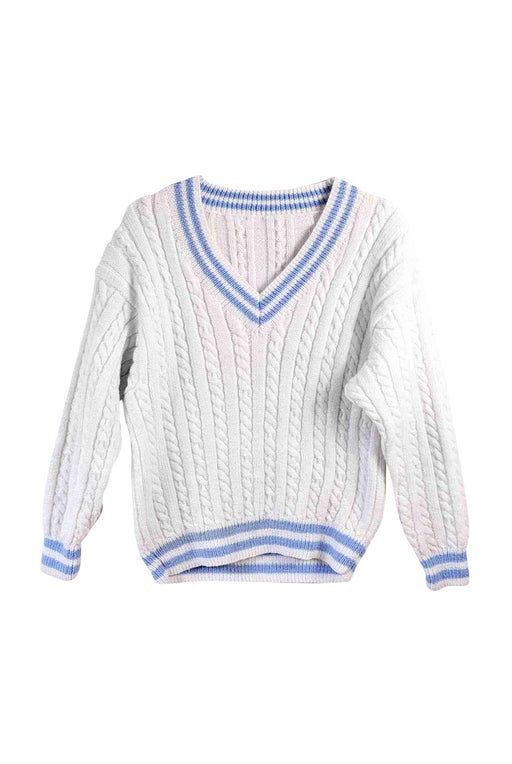 Cable-knit wool sweater