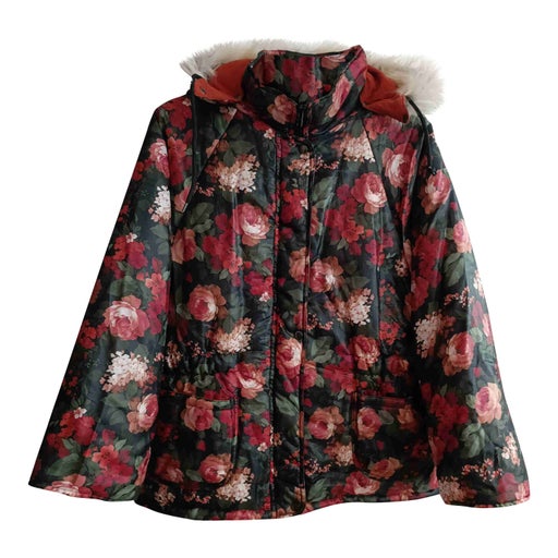 Floral down jacket