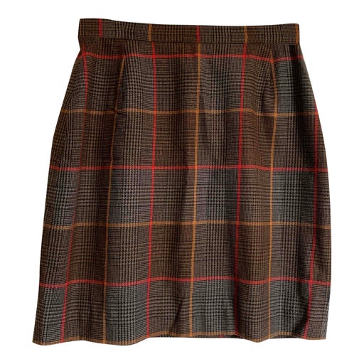 Checked mini skirt