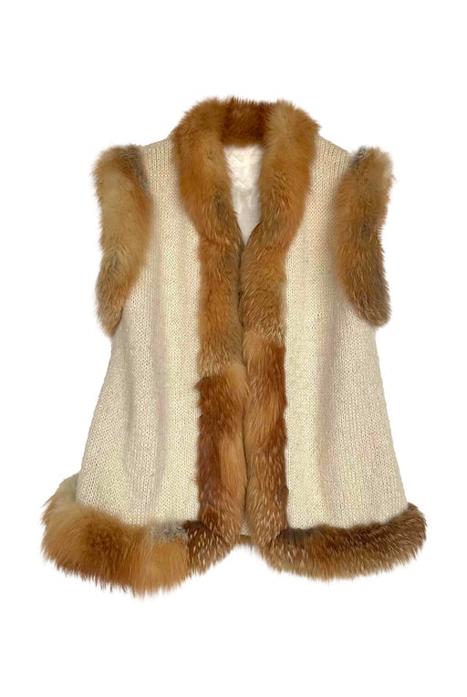 Wool and fur vest
