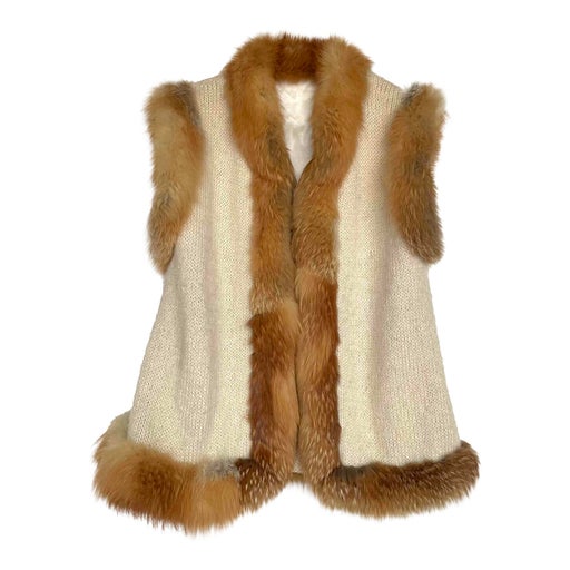 Wool and fur vest