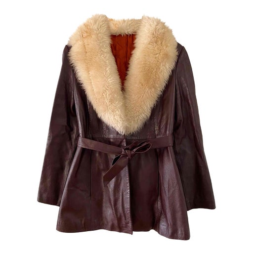 Leather safari jacket