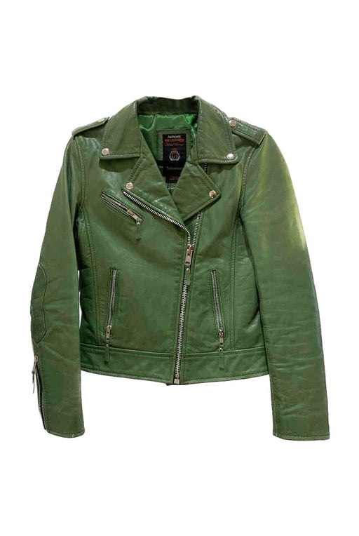 Green leather perfecto