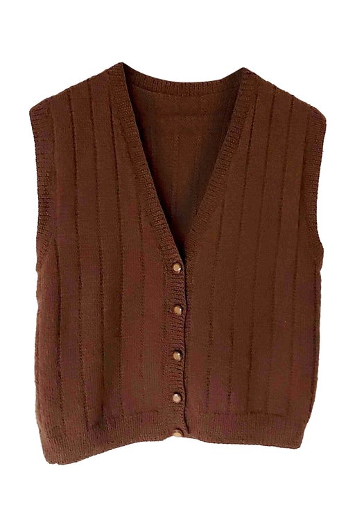 Sleeveless wool vest