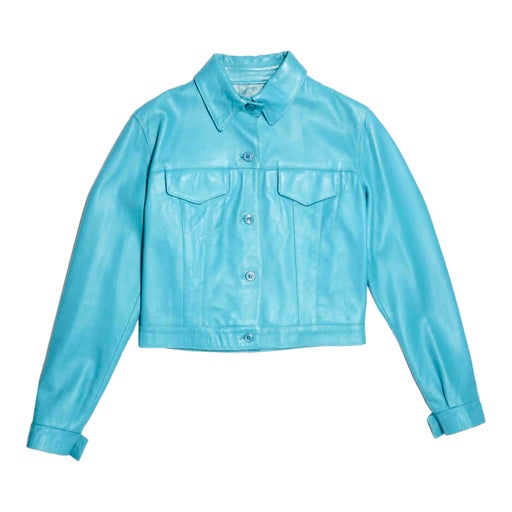 Short leather jacket