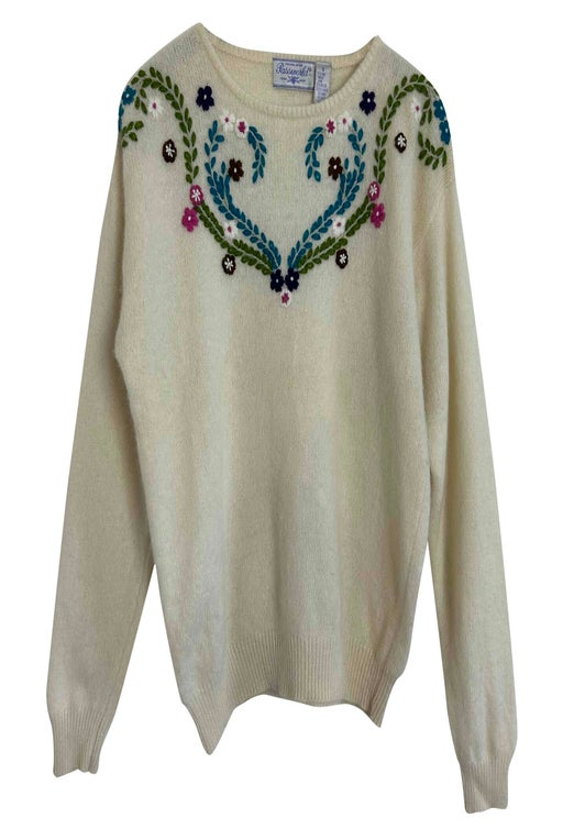 Embroidered wool sweater