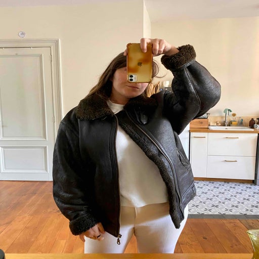 Shearling bomber