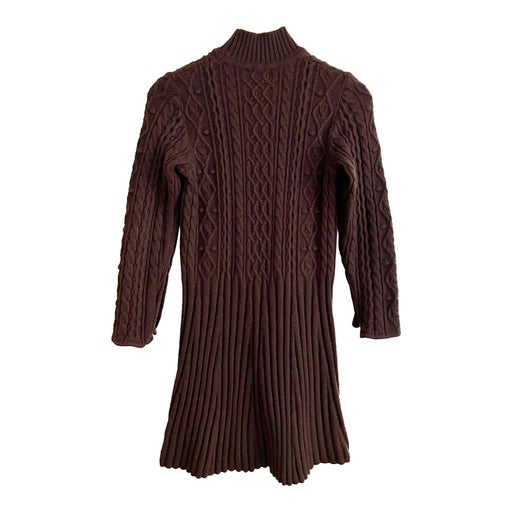 Brown knit dress