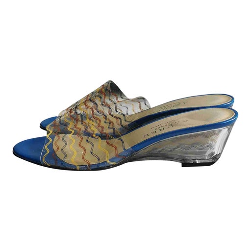 Mules Azurée Cannes, avec talon compensée