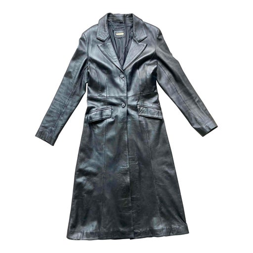 Long leather coat