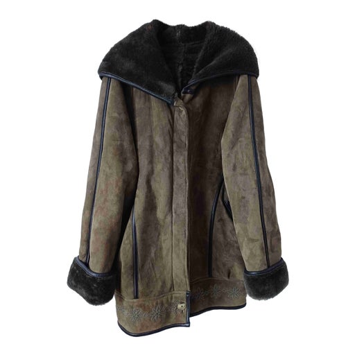 Long shearling coat