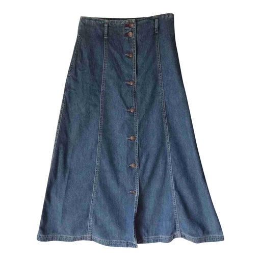 Long denim skirt