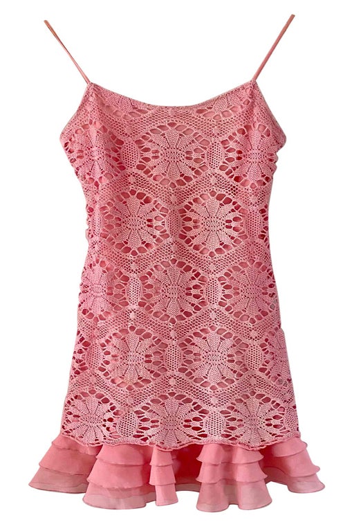 Crochet slip dress