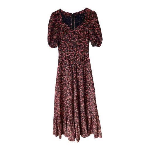 Floral velvet dress