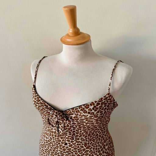 Leopard slip dress