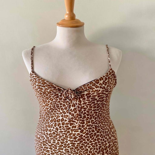 Leopard slip dress