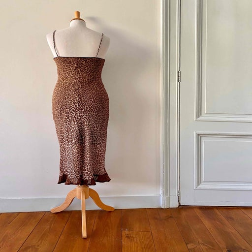 Leopard slip dress
