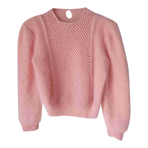 Pink angora sweater