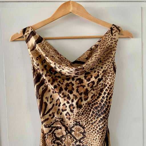 Leopard silk dress