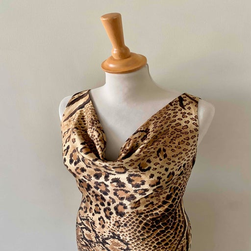 Leopard silk dress