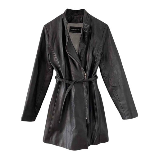 Quilted leather safari jacket