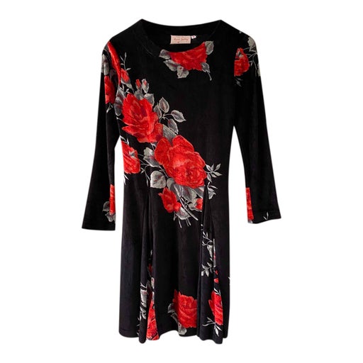 Floral velvet dress