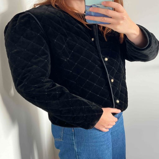 Veste matelassée en velours