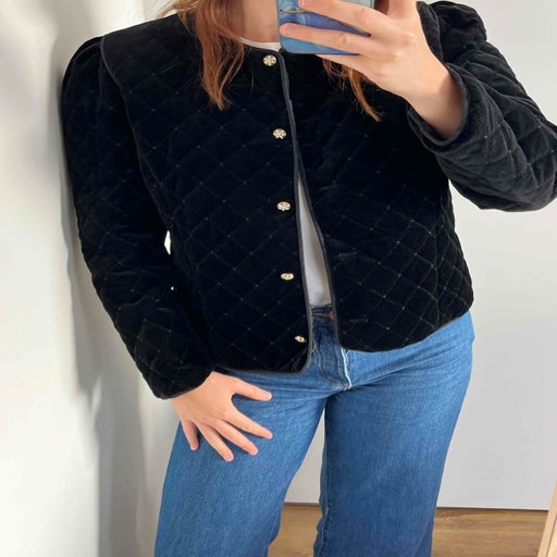 Veste matelassée en velours
