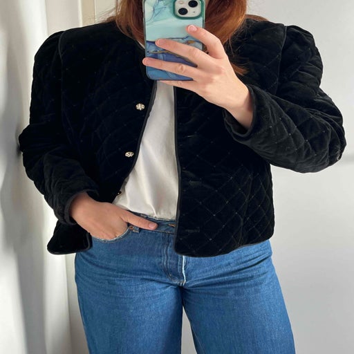 Veste matelassée en velours