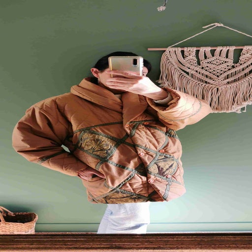 Quilted down jacket