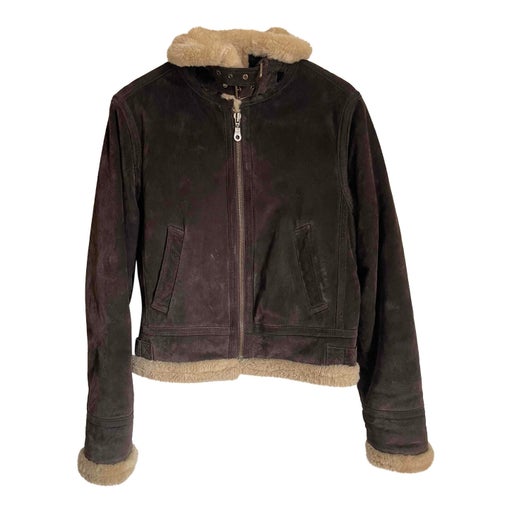 Leather bomber