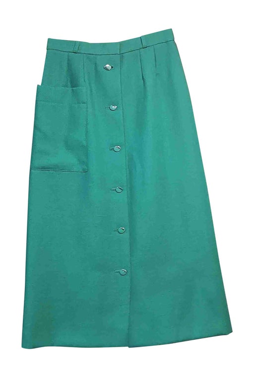 Buttoned front midi skirt