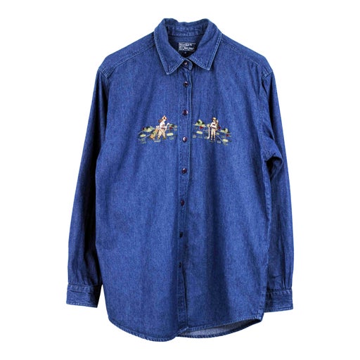 Chemise en jean brodée