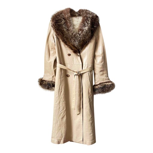 Lambskin trench coat