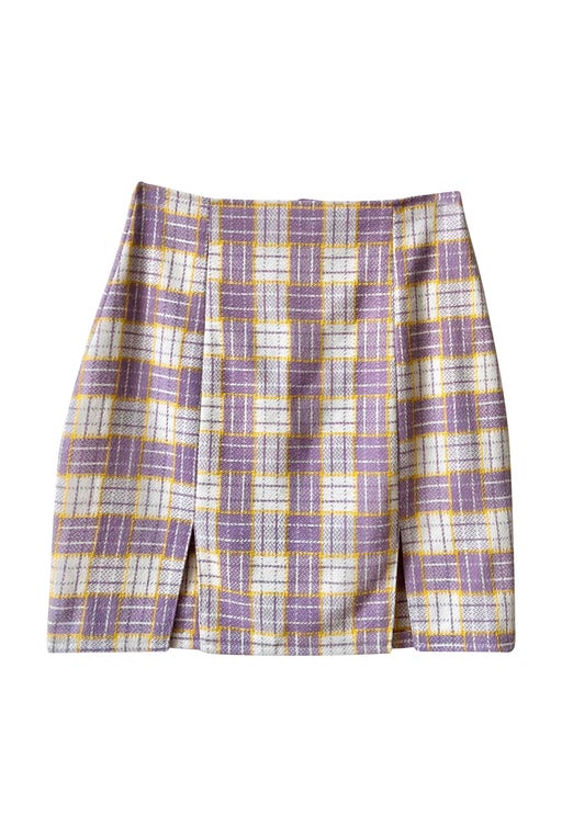 Short checked skirt