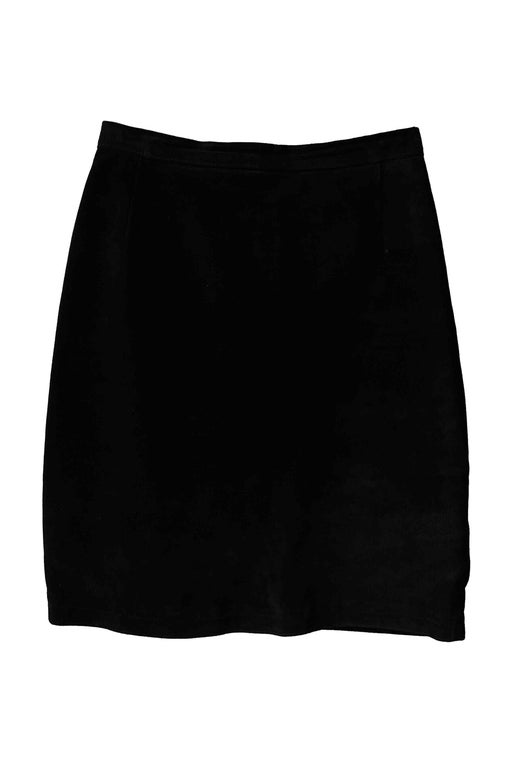 Suede mini skirt