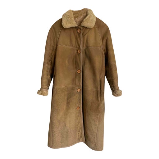 Long shearling coat