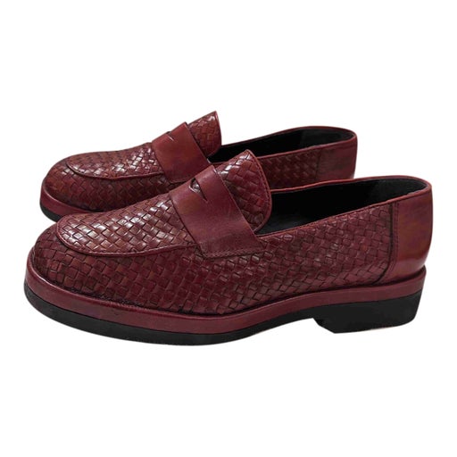 Mocassins en cuir tressé