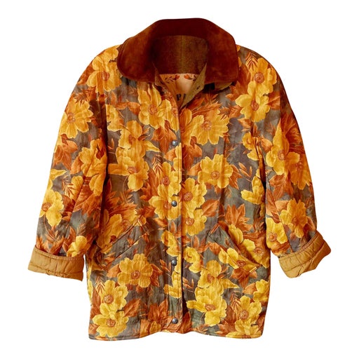 Manteau matelassé à fleurs
