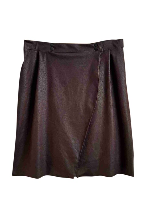 Suede wrap skirt