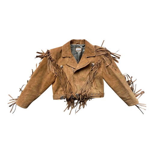Fringed leather jacket