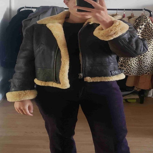 Shearling bomber