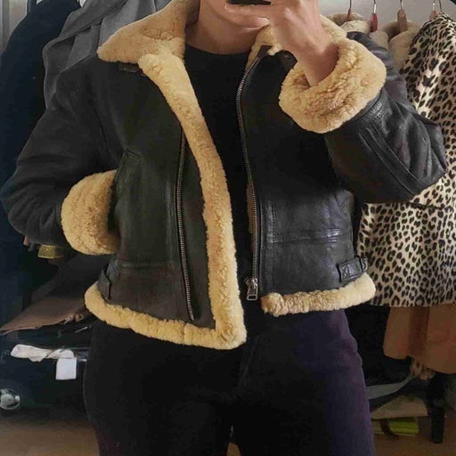 Shearling bomber