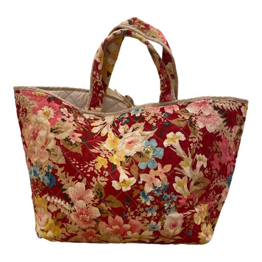 Quilted cotton tote bag
